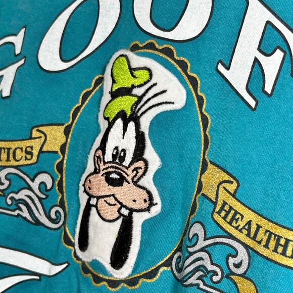 Vintage Goofy 90s Embroidered Disney Original T-shirt Style 1952 Ups Downs S / M - Picture 3 of 8